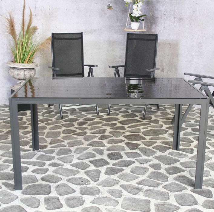 SALE - Palermo Gartentisch 150 cm - Schwarz