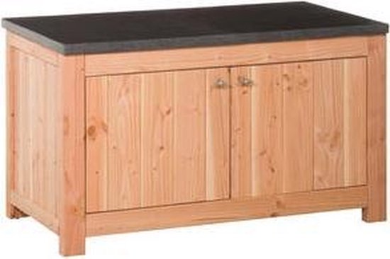 Cuisine extérieure double Douglas avec portes (60 x 109 cm)