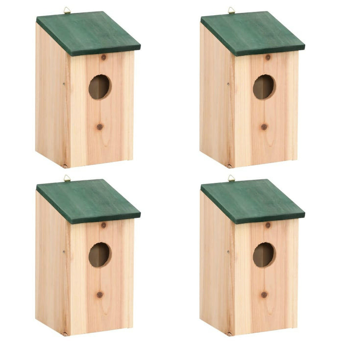 Vogelhuisjes 4 St 12X12X22 Cm Hout