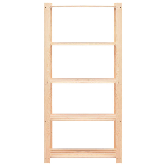 Opbergrek 5-Laags 80X38X170 Cm Massief Grenenhout 250 Kg