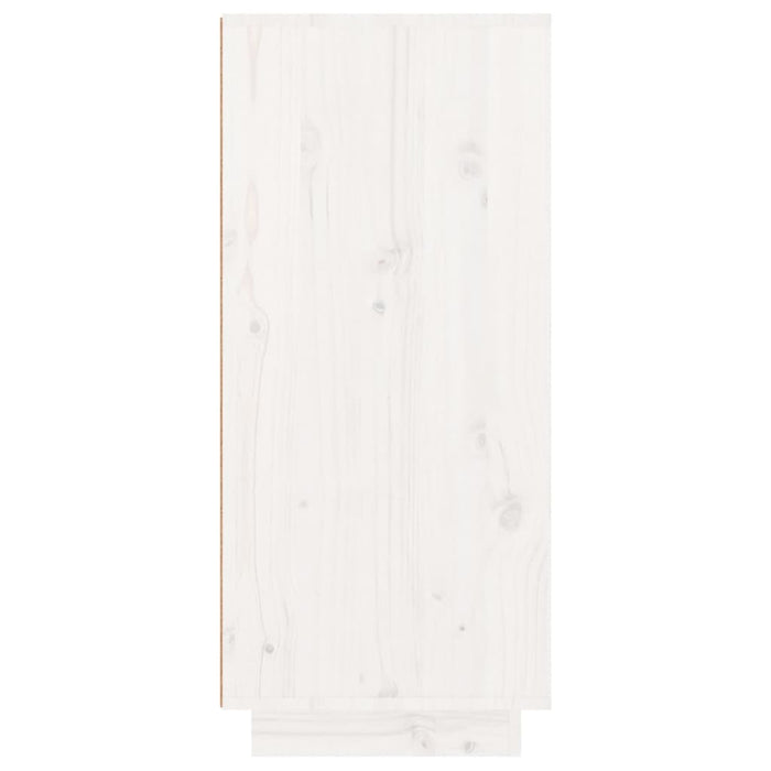 Schoenenkast 60X35X80 Cm Massief Grenenhout Wit