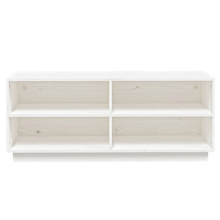 Schoenenkast 0X34X45 Cm Massief Grenenhout Wit