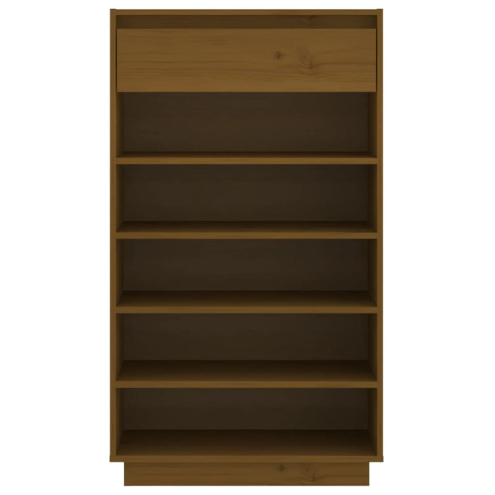 Schoenenkast 60X34X05 Cm Massief Grenenhout Honingbruin