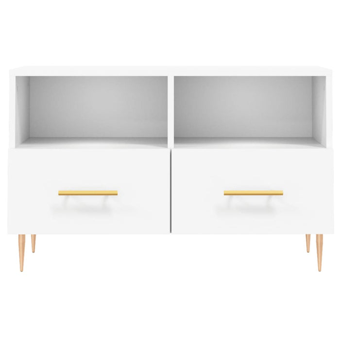 Tv-Meubel 80X36X50 Cm Bewerkt Hout