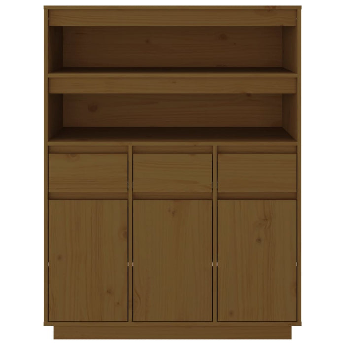 Hoge Kast 89X40X116,5 Cm Massief Grenenhout