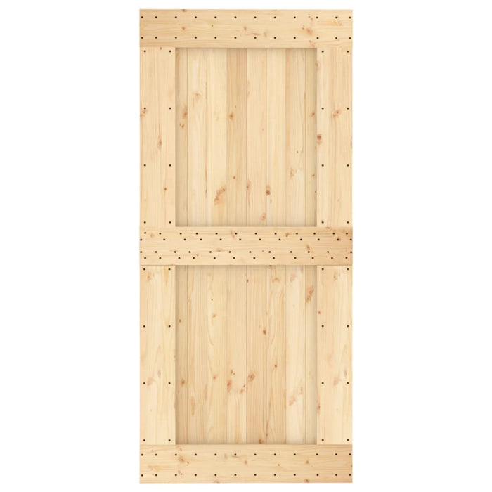 Schuifdeur Met Beslag 95X210 Cm Massief Grenenhout