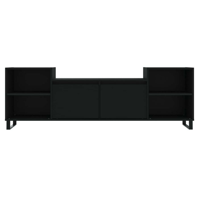 Tv-Meubel 160X35X55 Cm Bewerkt Hout Zwart