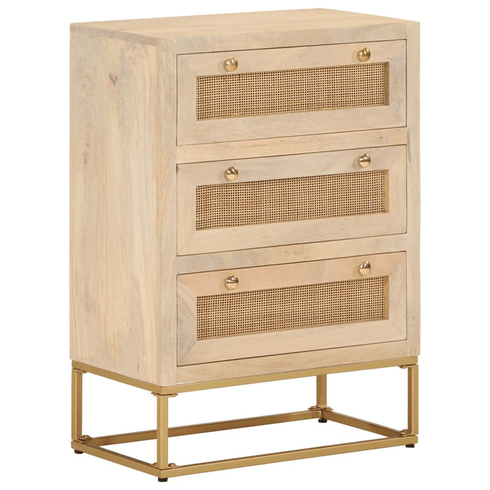 Ladekastje 55X30X76 Cm Massief Mangohout En Ijzer