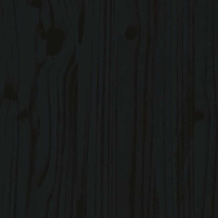 Kinderhoogslaper Met Ladder 90X200 Cm Massief Grenenhout Zwart