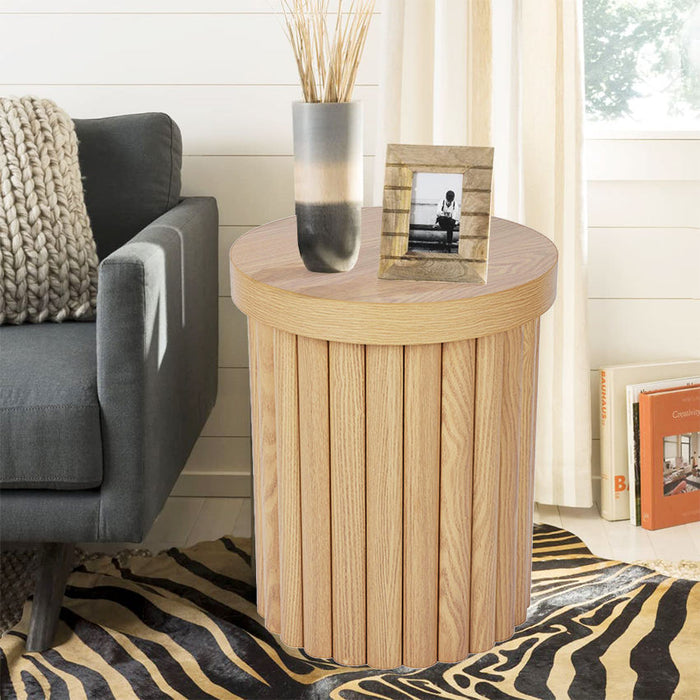 Ronde massief eiken salontafel – Ø40 x 48 cm