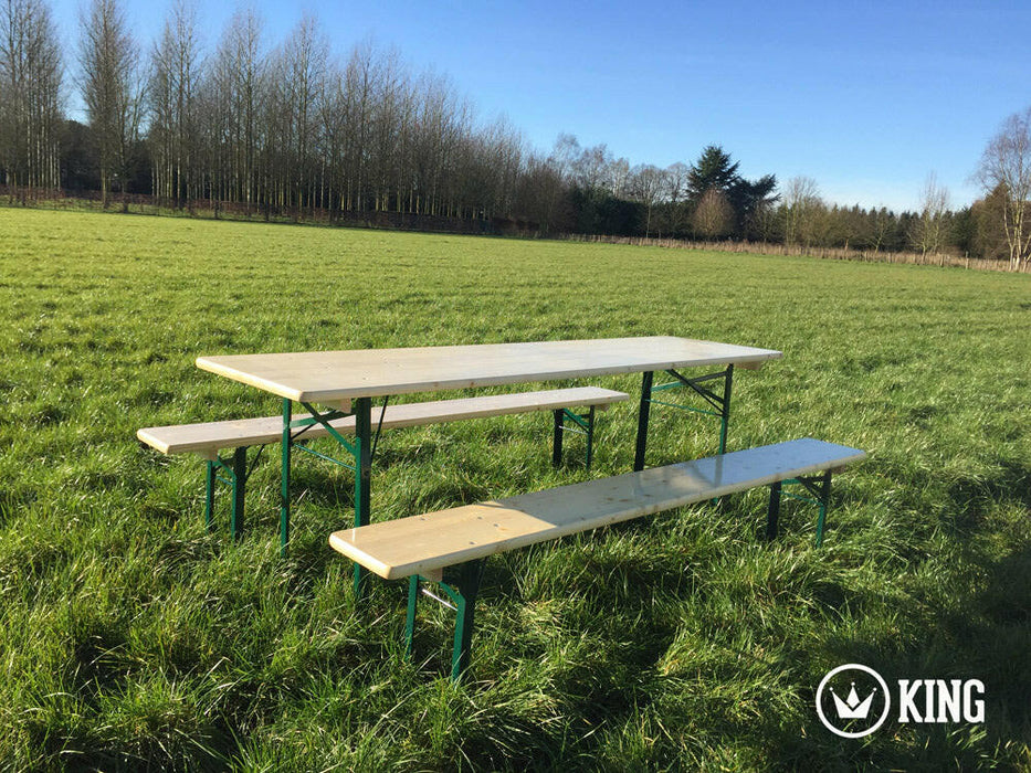 KING ® BIERTAFELSET 220 cm x 60 cm TAFEL EN 2 BANKEN