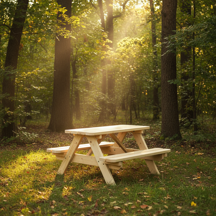 Kinderpicknicktisch Björn KING ® (90 cm.) - Natur