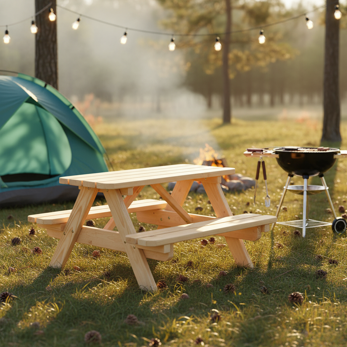 Kinderpicknicktisch Björn KING ® (90 cm.) - Natur