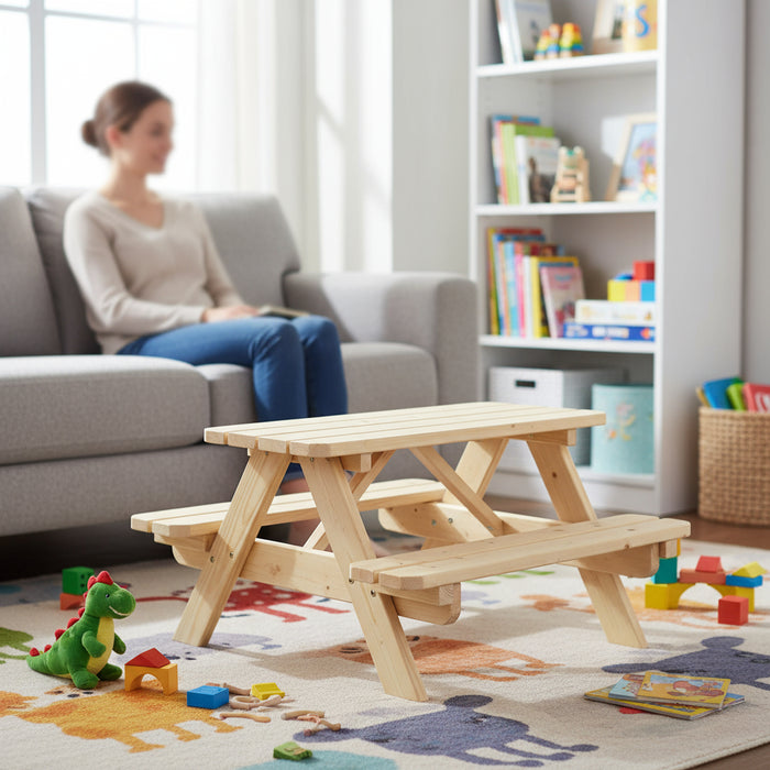 Kinderpicknicktisch Björn KING ® (90 cm.) - Natur