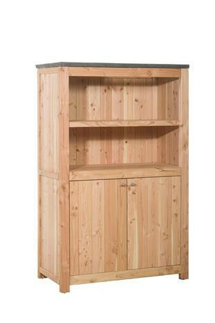Dubbele buitenkeuken met deuren (168 x 109 cm) in Douglas Hout.