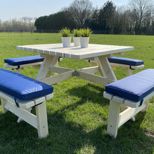 Picknicktafel kussen marine blauw 57cm.