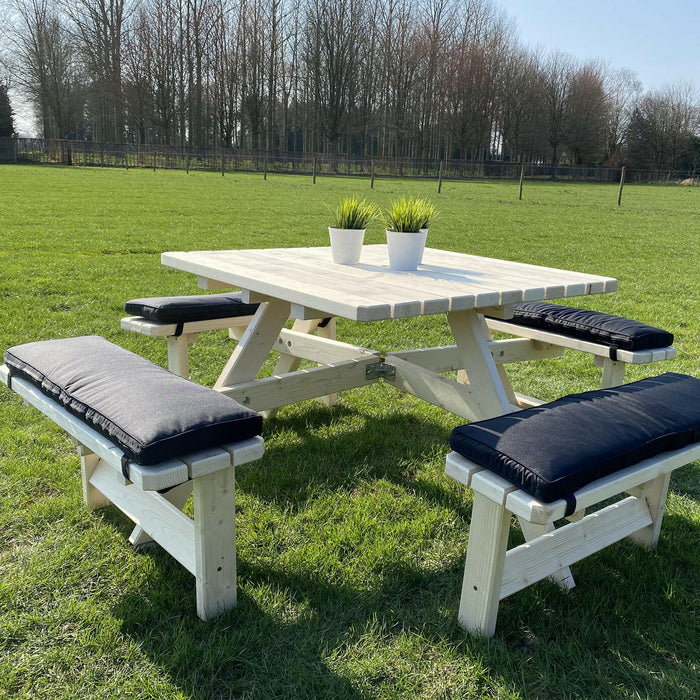 Picknicktafel kussen zwart 57cm.