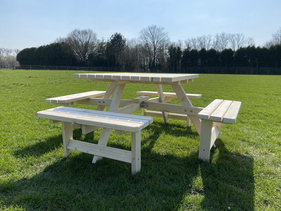 Table de pique-nique carrée (nature)
