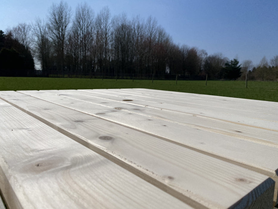 Vierkante Picknicktafel - 200 x 200 cm - natuur