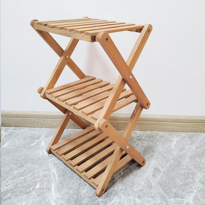 Opvouwbaar houten schoenenrek – 3 lagen (31 x 21 x 47,2 cm)
