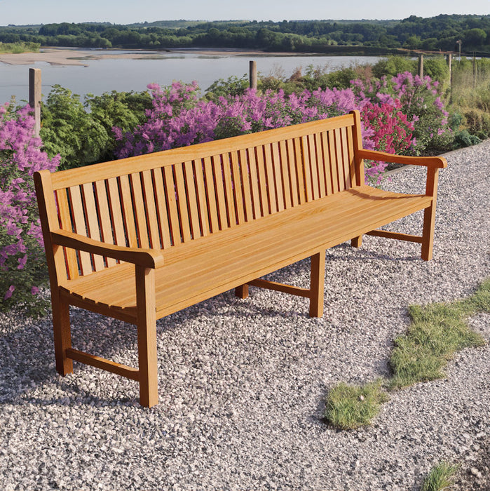 Teak tuinbank 300 cm | Norwich | 6 cm pootdikte | Tekora