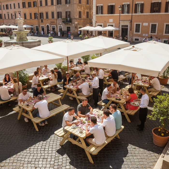 6er-Pack Picknicktisch 140 cm KING ® / 4 cm Dicke