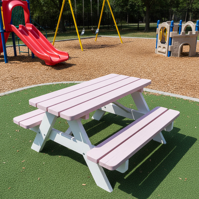 Rosa-weißes Kinder-Picknick-Set (90 cm).