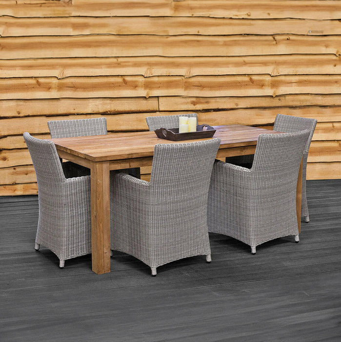 Rustikaler Tisch: Robuster Stil für drinnen und draußen (180x90 cm)