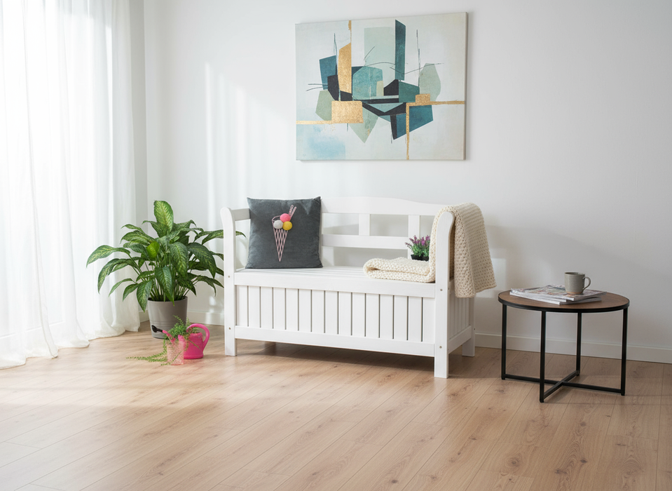 Banc de jardin Yinke - Blanc