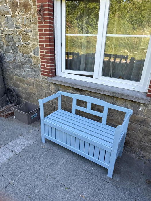 Banc de jardin Yinke - Bleu - Deuxième choix