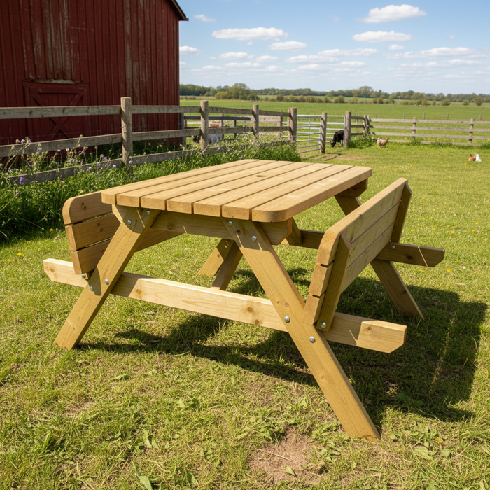 Picknicktisch 140 cm KING ® / 4 cm Dicke