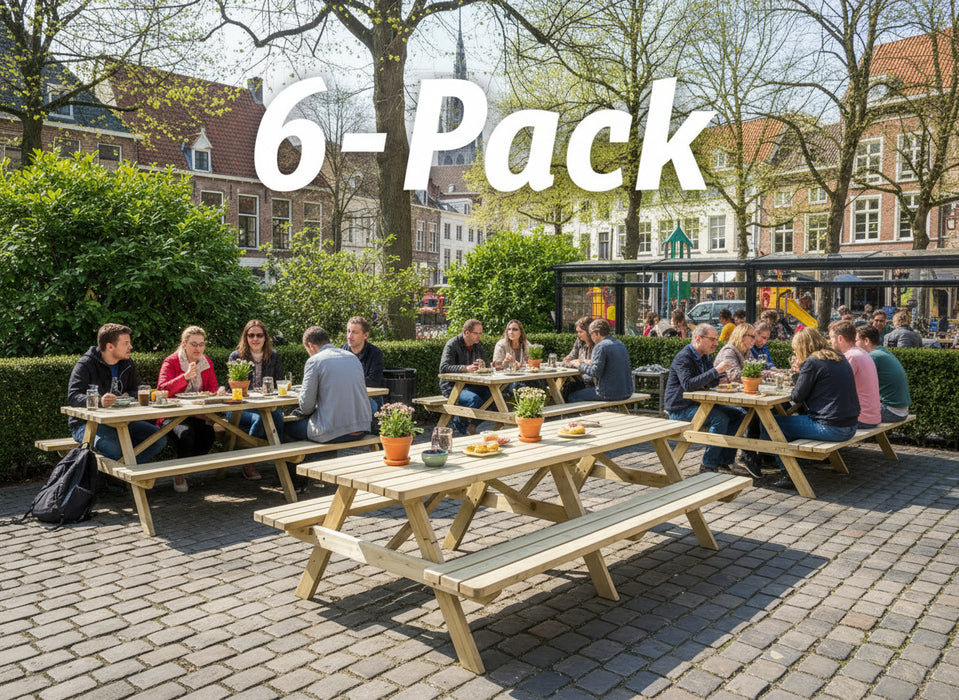 PACK DE 6 : Table de pique-nique KING 300 cm 2e choix