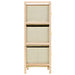 Opbergmeubel Met 6 Stoffen Manden Cederhout Beige