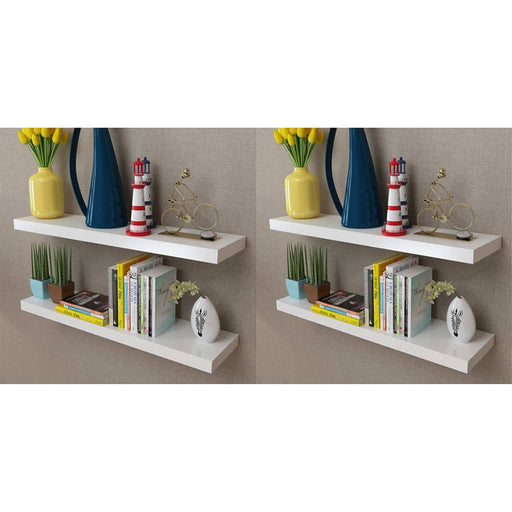 Wandplanken Mdf Zwevend Voor Boeken/Dvd 2 St