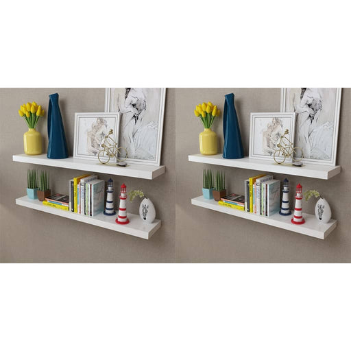 Wandplanken Mdf Zwevend Voor Boeken/Dvd 2 St