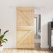 Schuifdeur Met Beslag 90X210 Cm Massief Grenenhout
