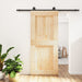 Schuifdeur Met Beslag 90X210 Cm Massief Grenenhout