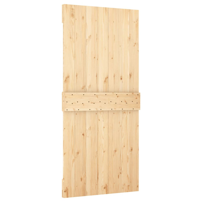 Schuifdeur Met Beslag 95X210 Cm Massief Grenenhout