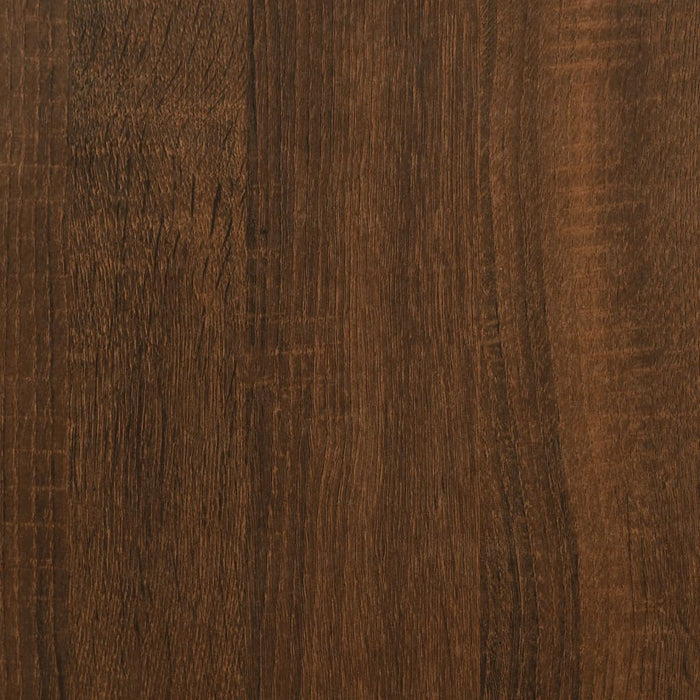 3-Delige Tafeltjesset Bewerkt Hout Bruin Eikenkleur