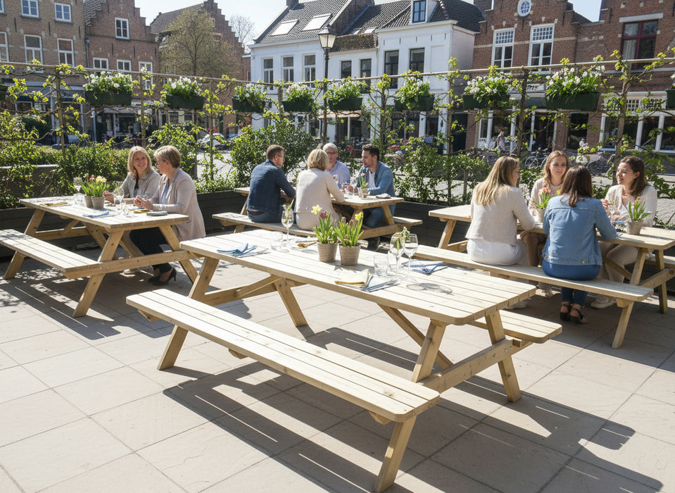 Table de pique-nique 240 cm KING ® / 4 cm d'épaisseur