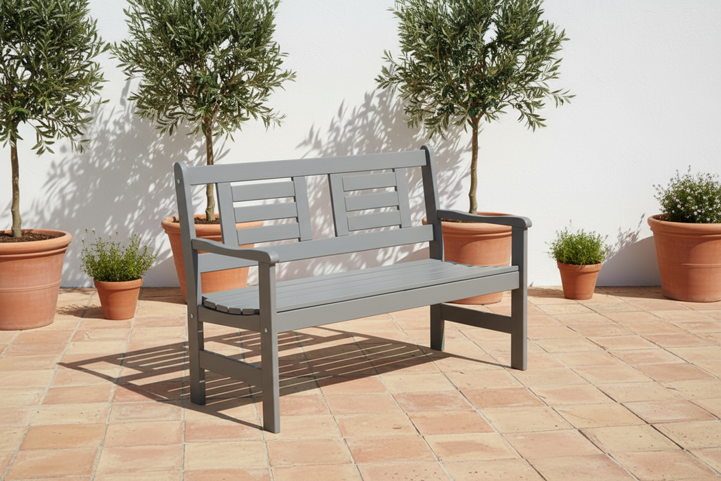 Gartenbank 120 cm Amelie 2-Sitzer KING ® Dunkelgrau