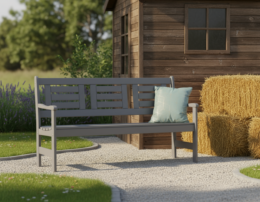 Gartenbank 155 cm Amelie 3-Sitzer KING ® dunkelgrau