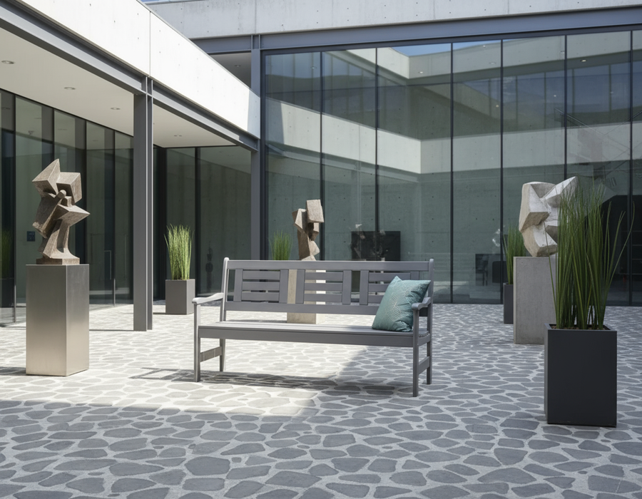 Gartenbank 155 cm Amelie 3-Sitzer KING ® dunkelgrau