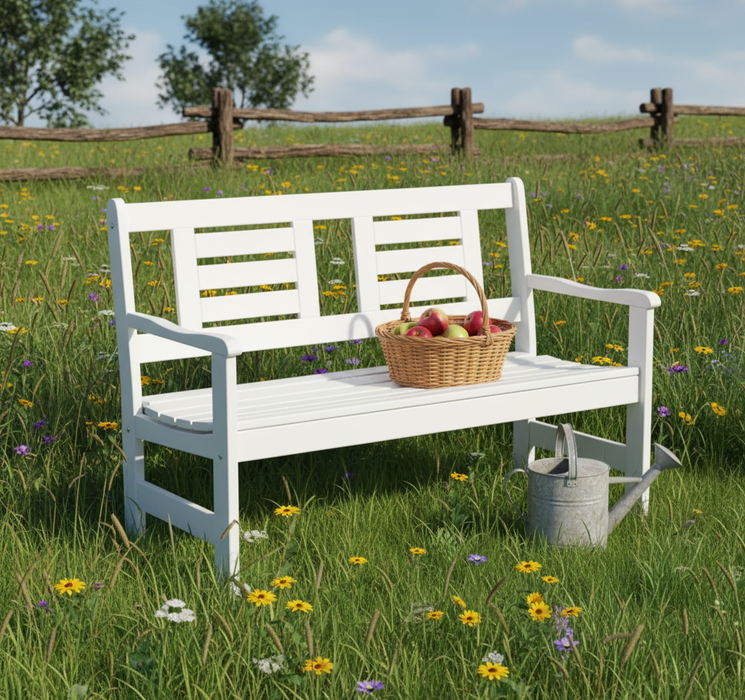 Gartenbank 120 cm Amelie 2-Sitzer KING ® weiß