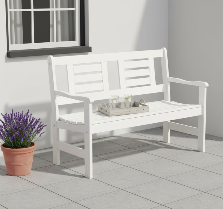 Gartenbank 120 cm Amelie 2-Sitzer KING ® weiß