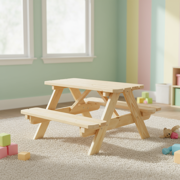 Kinderpicknicktisch Björn KING ® (90 cm.) - Natur