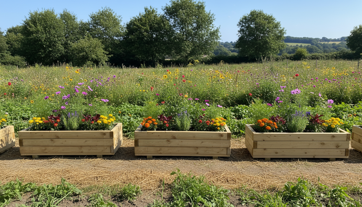 Bac à fleurs rectangle (25 x 82 x 34 cm) KING ®