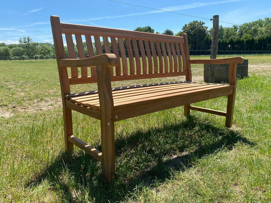 Teak tuinbank (150 x 91 cm) dordogne - 5 cm pootdikte