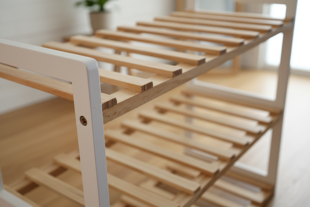 Modern houten schoenenrek