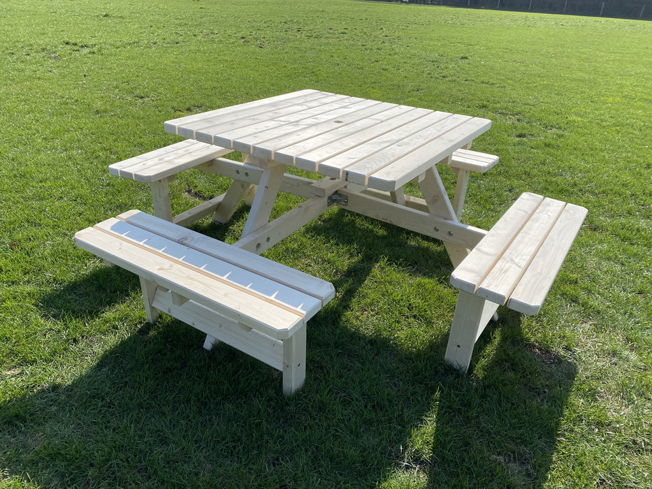 Table de pique-nique carrée (nature)